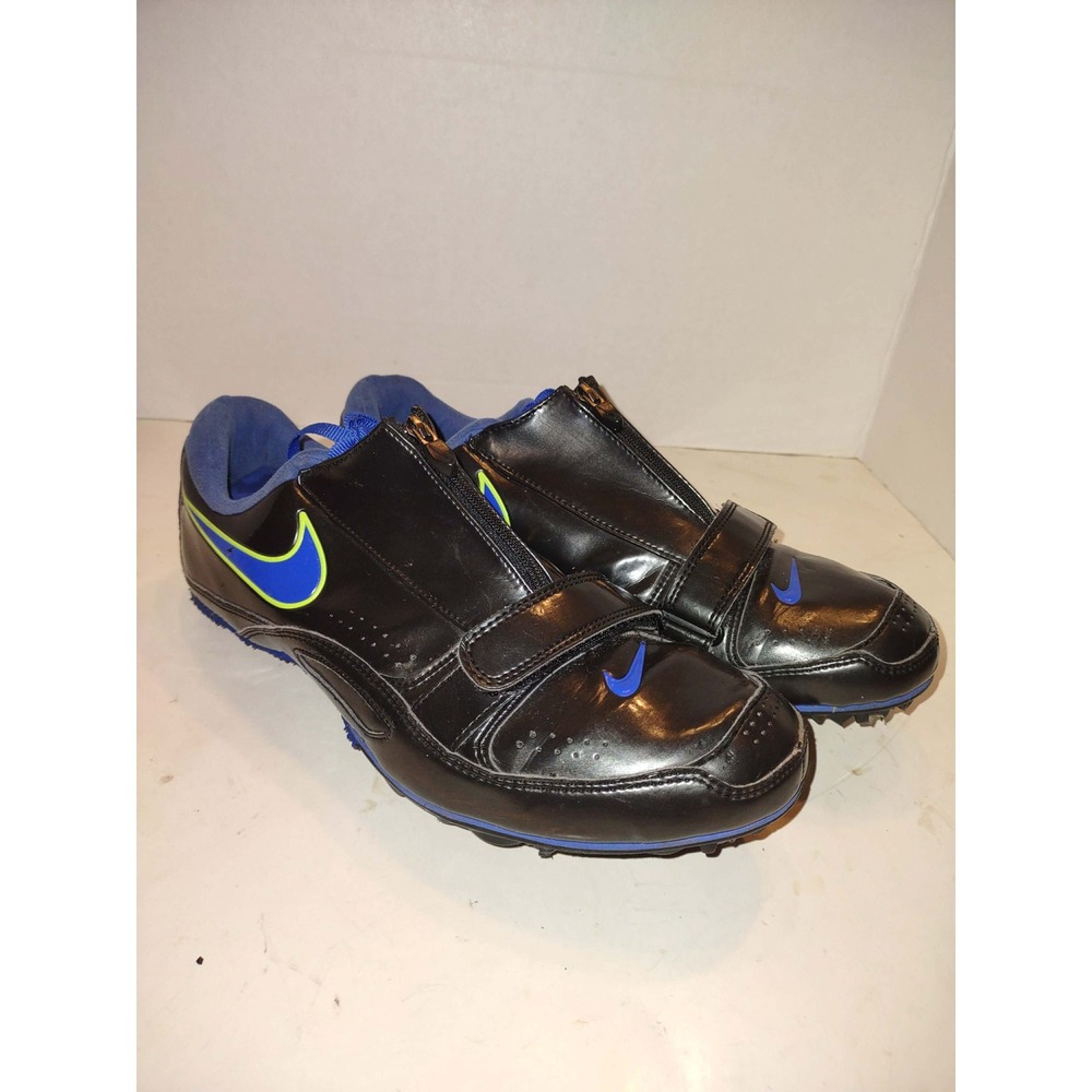 Nike Zoom Javelin Elite Black Blue Track Field Spikes 502620-043 Womens 8.5